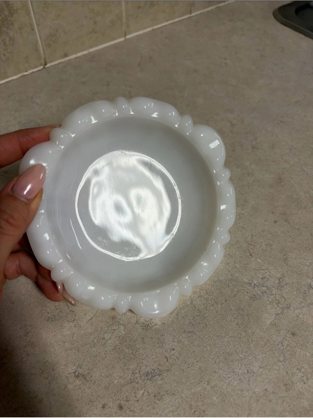 White Kids Bath Dish for Soap or Small Accessories
